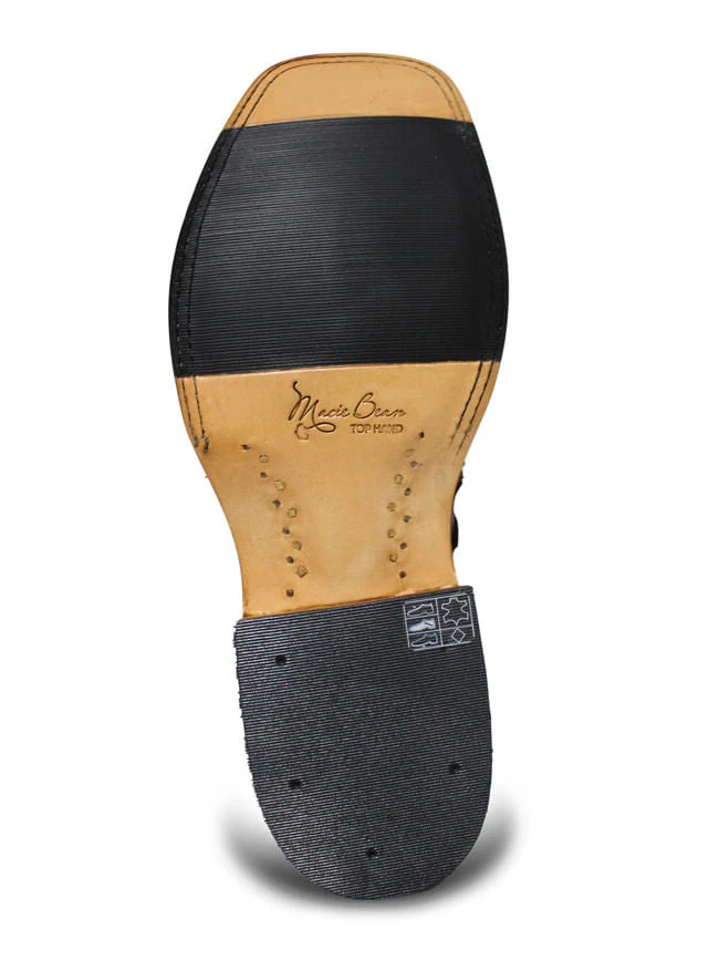 Macie Bean Distressed Brown Big Bass Red Top Boots - Image 5