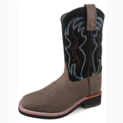 Smoky Mountain Youth Black And Brown Alex Square Toe Boot