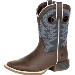 Durango Little Kid's Blue And Brown Square Toe Boot