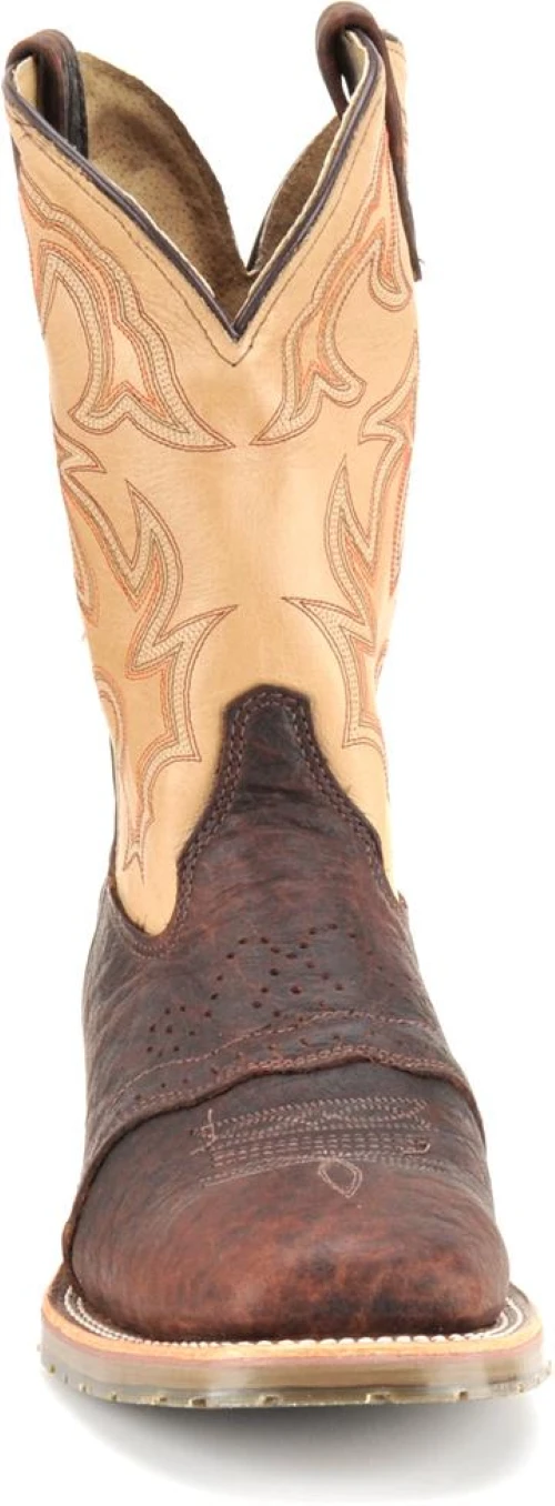 Double H Men's Graham Bison & Taupe Steel Toe Wide Square Toe Roper - Image 5