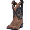 Dan Post Kid's Brown And Black Rascal Square Toe Boot