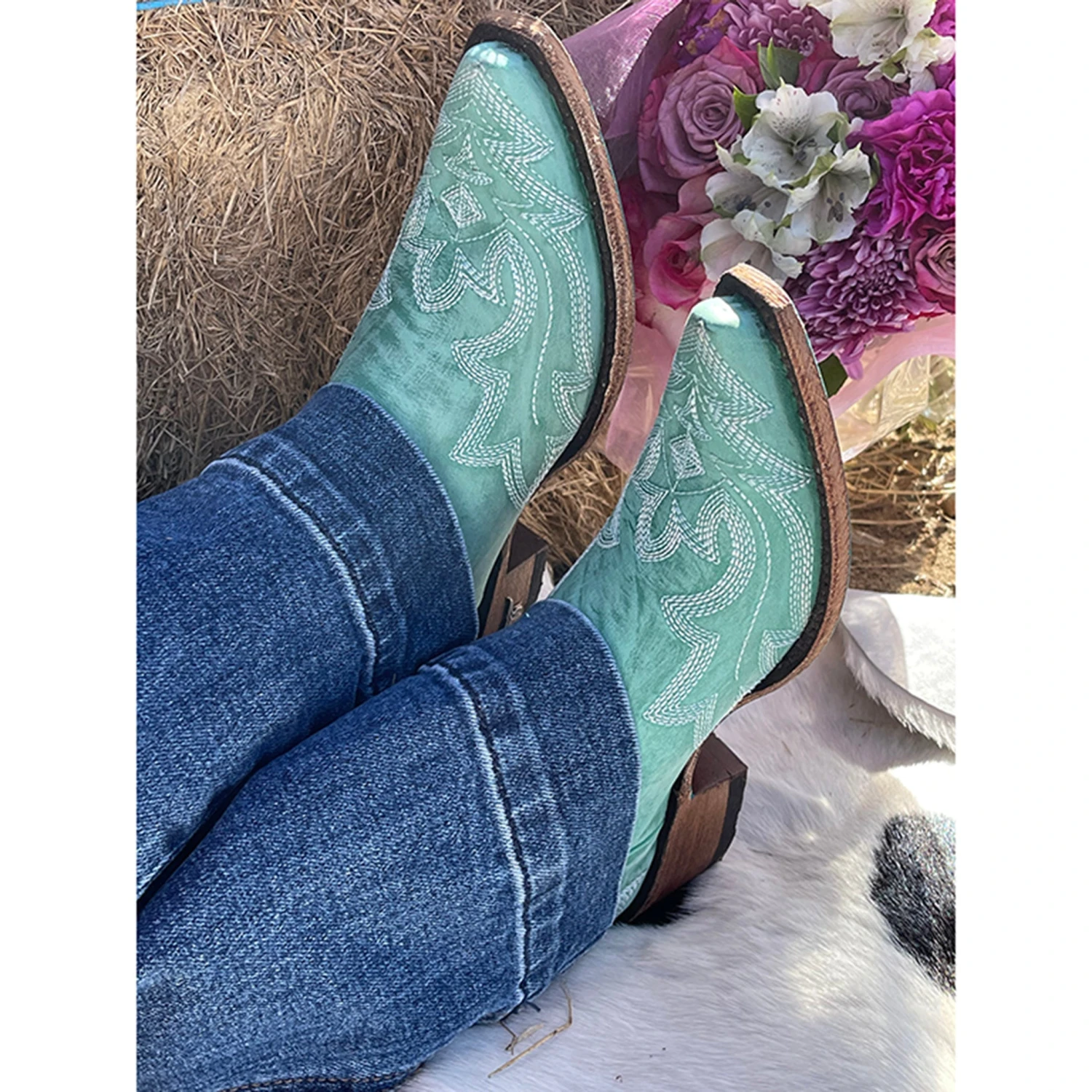 Lane Saratoga Turquoise Bootie - Image 2