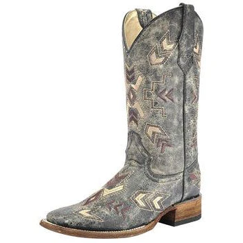 Corral Boots Corral Distressed Arrowhead Square Toe