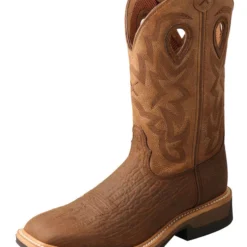 Twisted X Men's Dark Brown And Tan Square Toe Boot