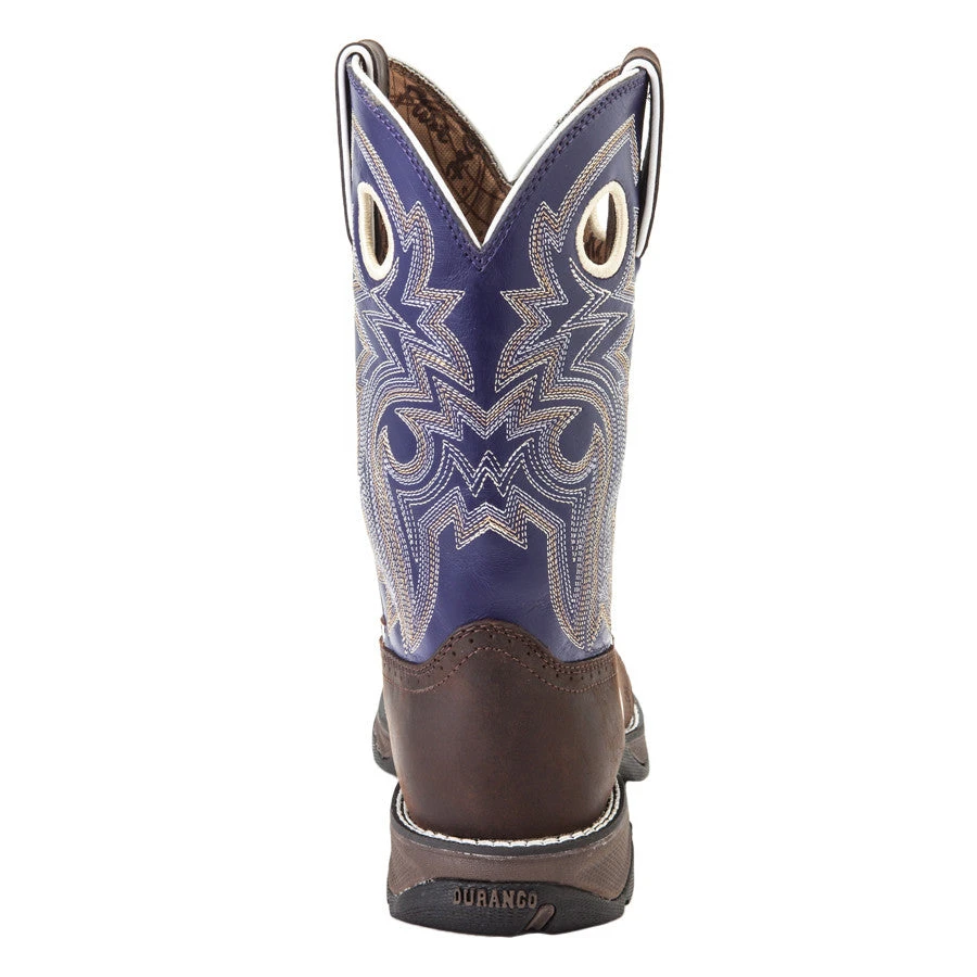 Durango Women's Rebel Purple And Brown Square Toe Boot - Image 3