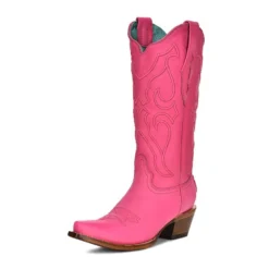 Corral Boots Corral Women's Fuchsia Embroidered Snip Toe Boots