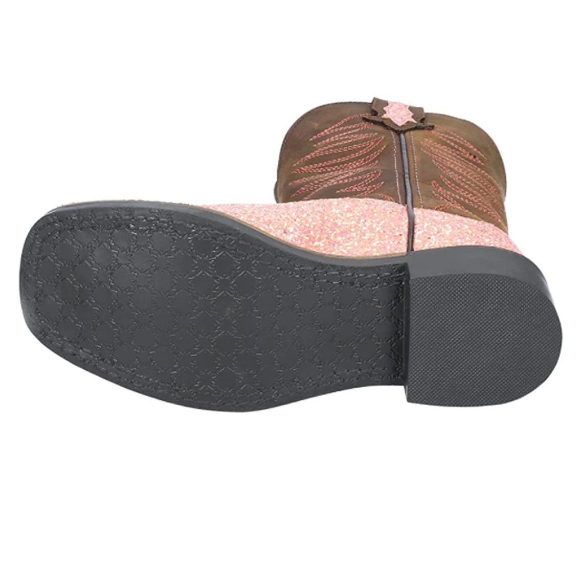 Youth Girl's Ariel Pastel Glitter Square Toe Boots - Image 5